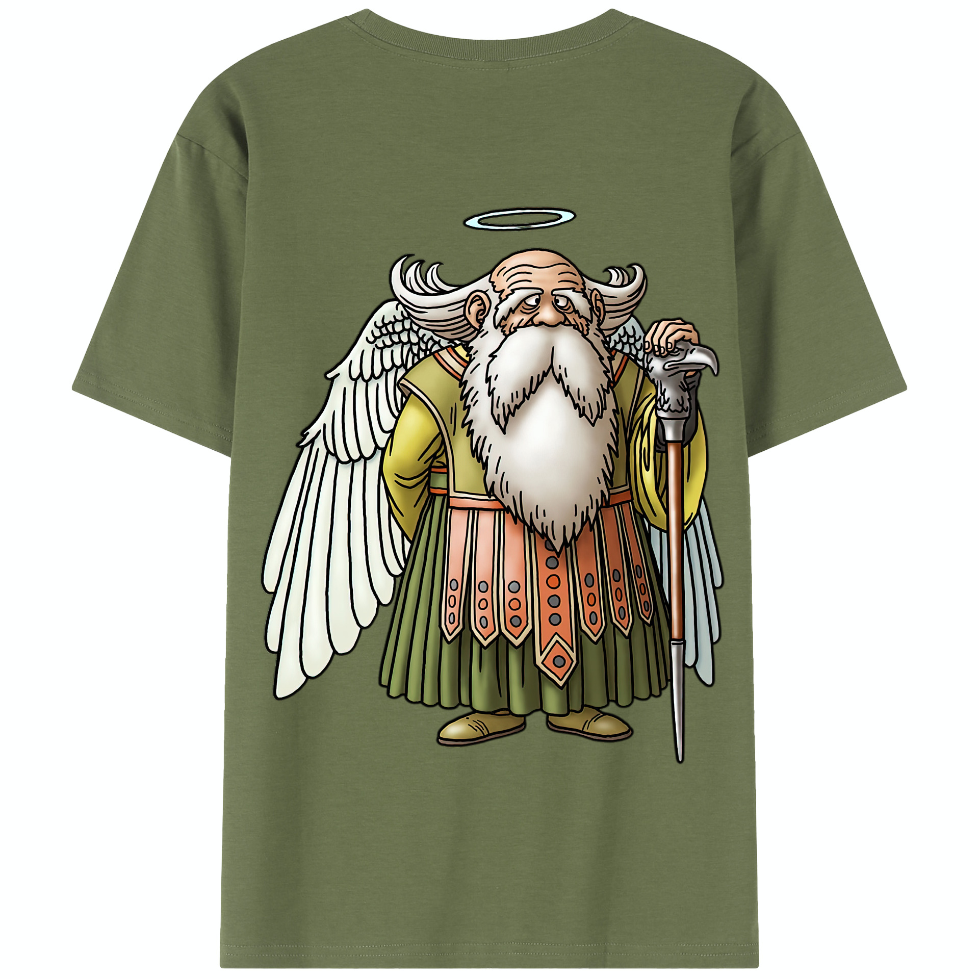 （画像用） ドラゴンクエスト Doragon Kuesuto Dragon Quest 綿100％半袖Tシャツ（背面プリント）